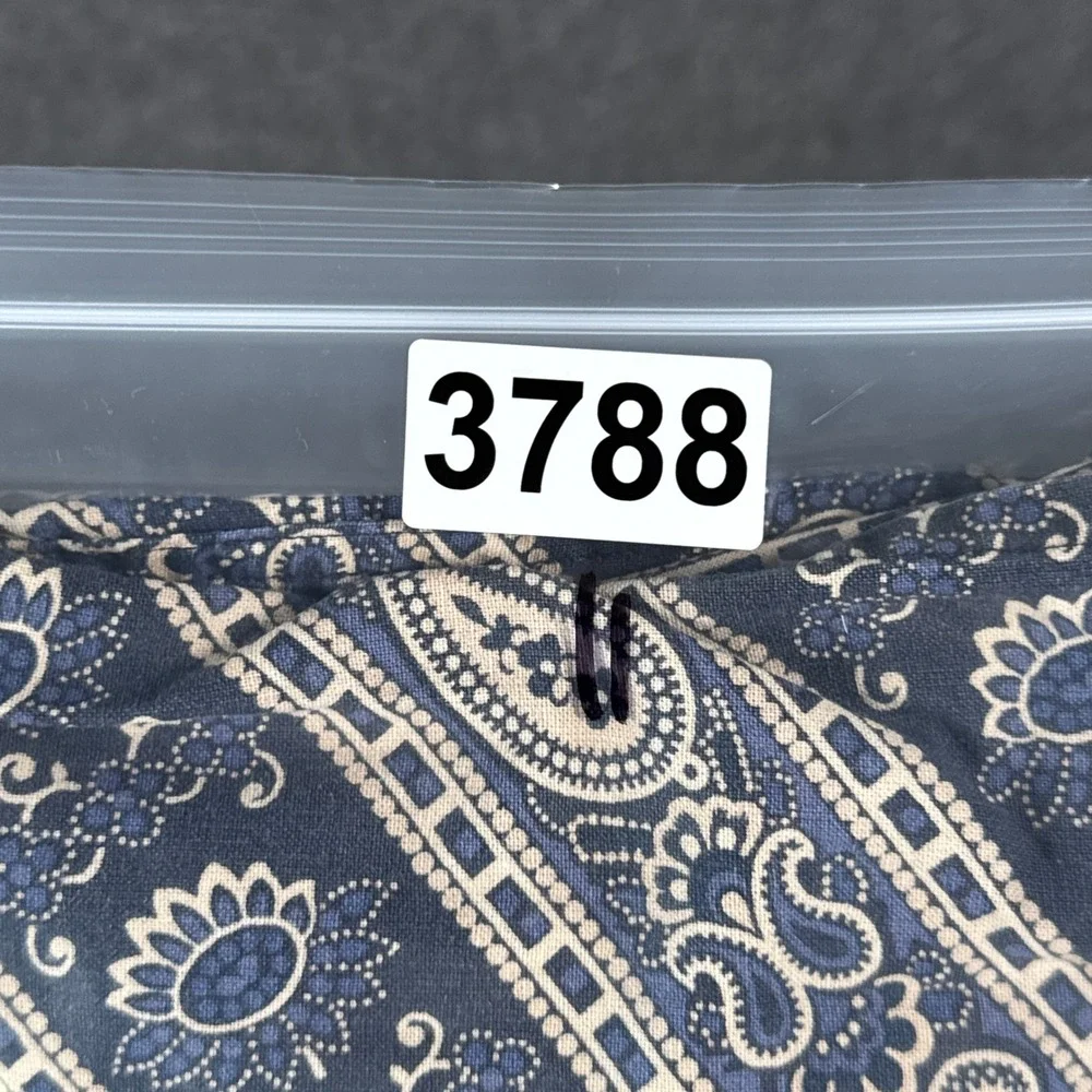 Polo Ralph Lauren Vintage Camp Shirt Mens Medium Blue Bandana Paisley Camp Loop